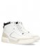 Shabbies  Mid Top Sneaker Soft Nappa And Suede White Offwhite Silver Black (3005)